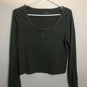 Green Long Sleeve Top